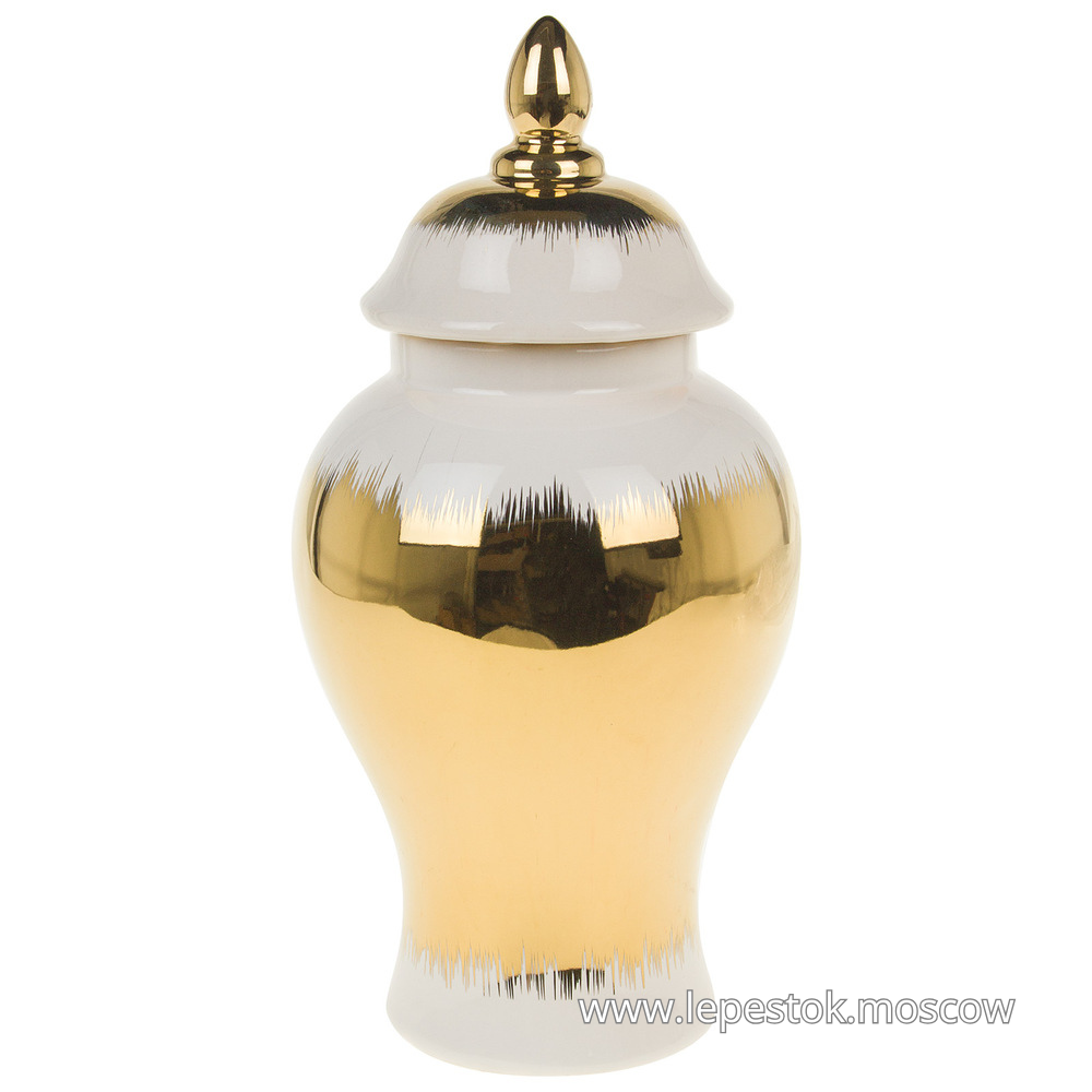 Ваза "Шинуазри Gold" (керамика), D15xH30,5 см